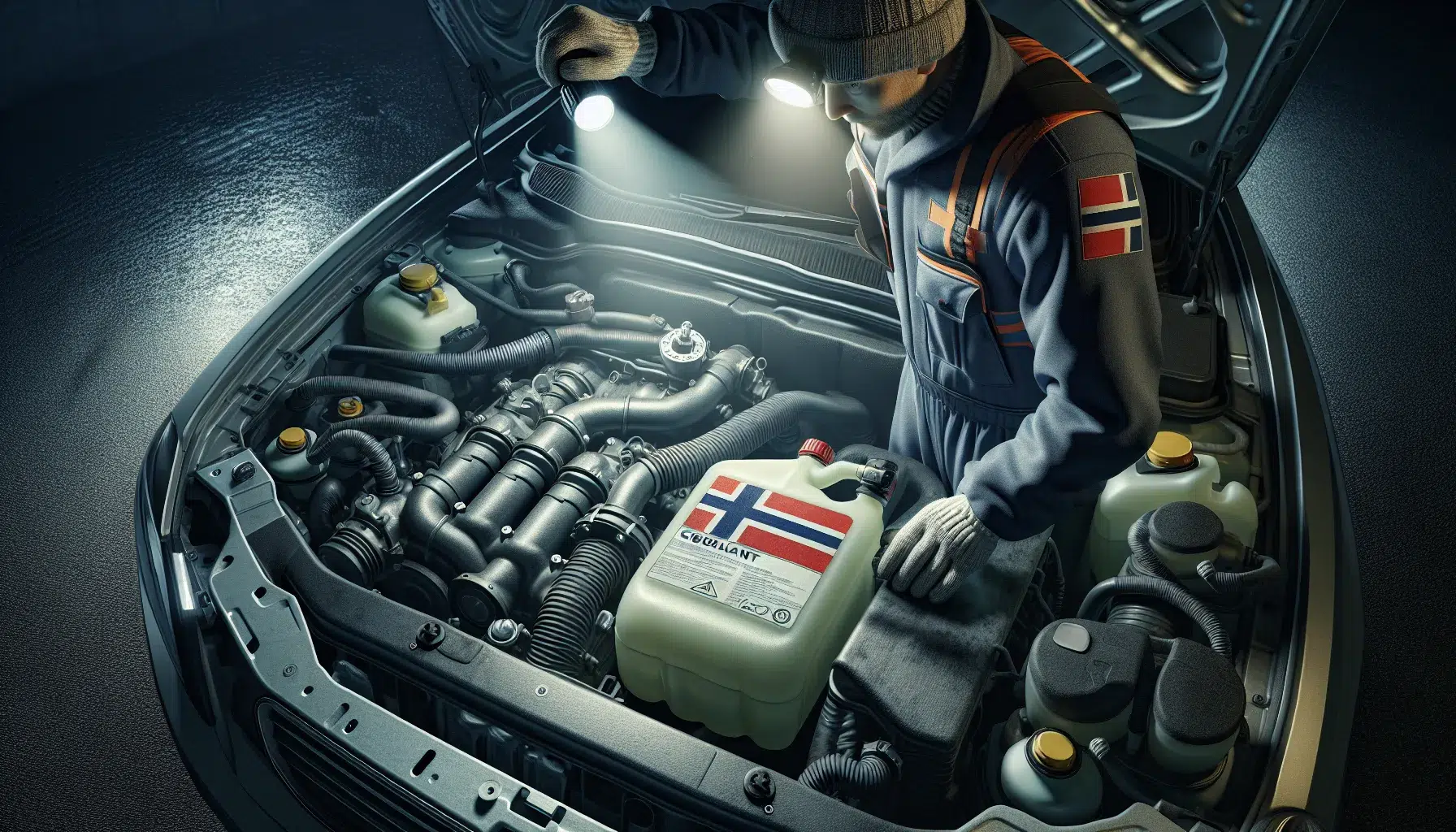 Slik sjekker og fyller du kj&oslash;lev&aelig;ske for &aring; unng&aring; overoppheting &ndash; enkel guide for bilen din &ndash; illustrasjon 1