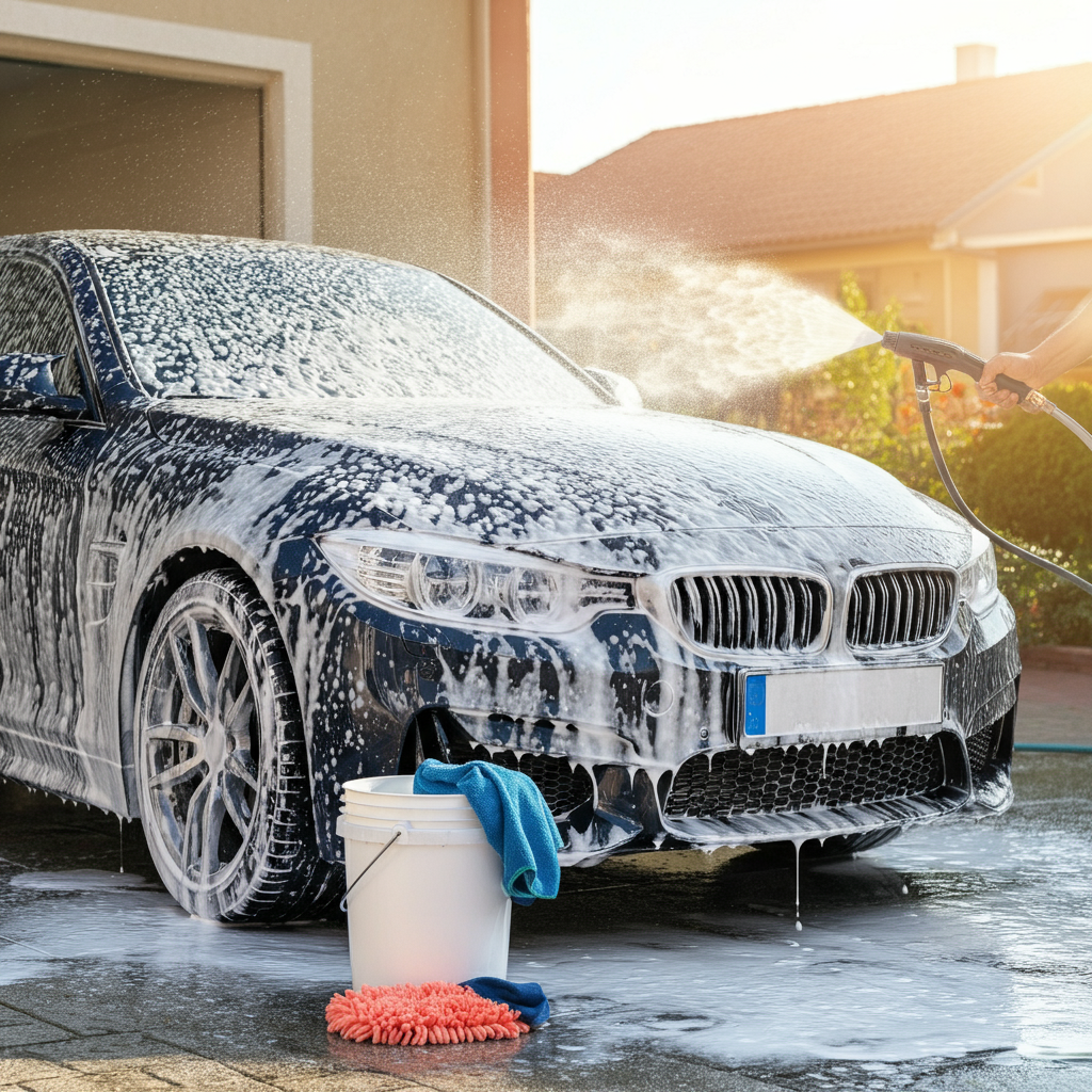 Beste produktene bilvask hjemme skumkanon ph noytral shampoo glans uten riper featured