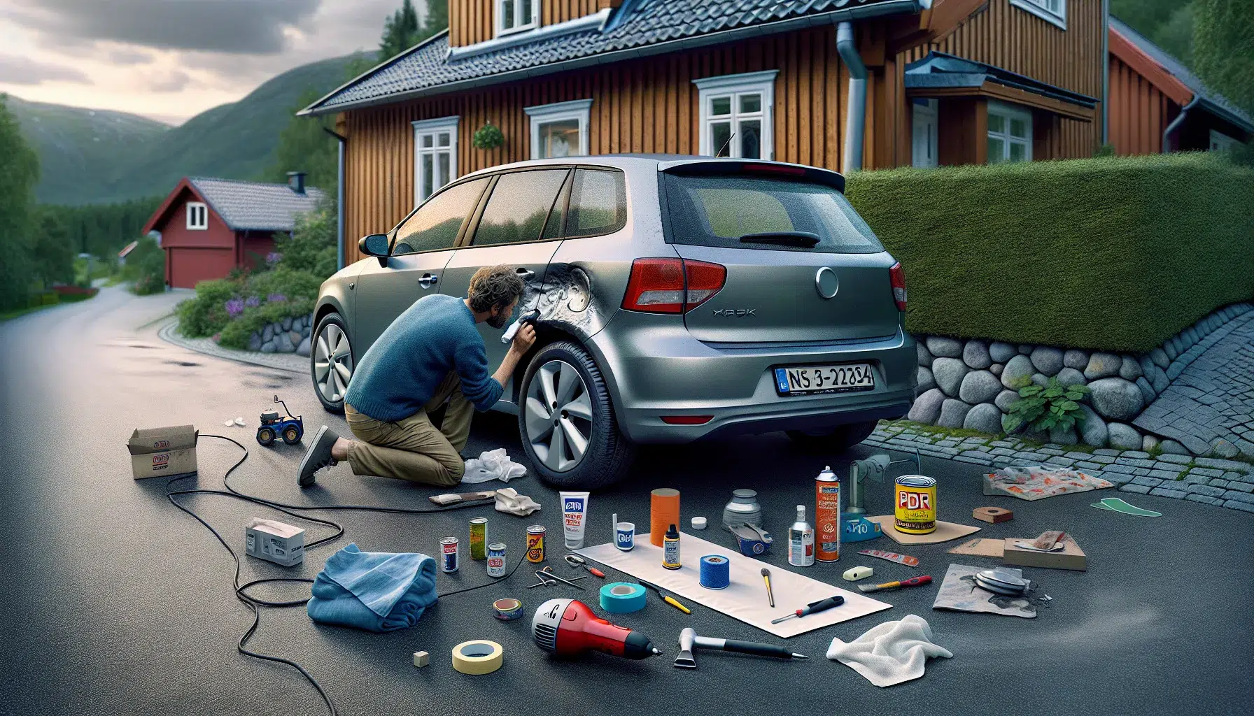 Hvordan reparere små bulker i bilen selv