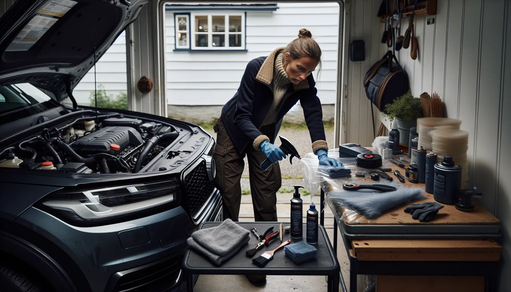 Slik rengjør du bilens motor trygt 2 Et godt resultat starter med riktig utstyr og plan – illustrasjon